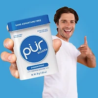 PUR Menthes, Sans Aspartame, Édulcorée au Xylitol, Saveur Naturel de Menthe Poivrée, 30 pièces 30 Pièces, Paquet de 1