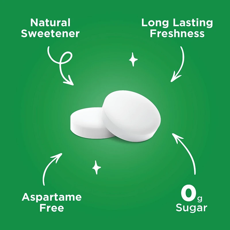 PUR Menthes, Sans Aspartame, Édulcorée au Xylitol, Saveur Naturel de Menthe Verte 30 Pièces, Paquet de 1