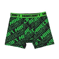 Minecraft Boys' Boxer Briefs 2-Pack - Creeper & Logo Print
