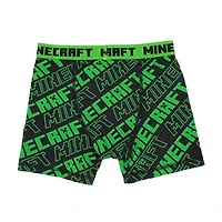 Minecraft Boys' Boxer Briefs 2-Pack - Creeper & Logo Print