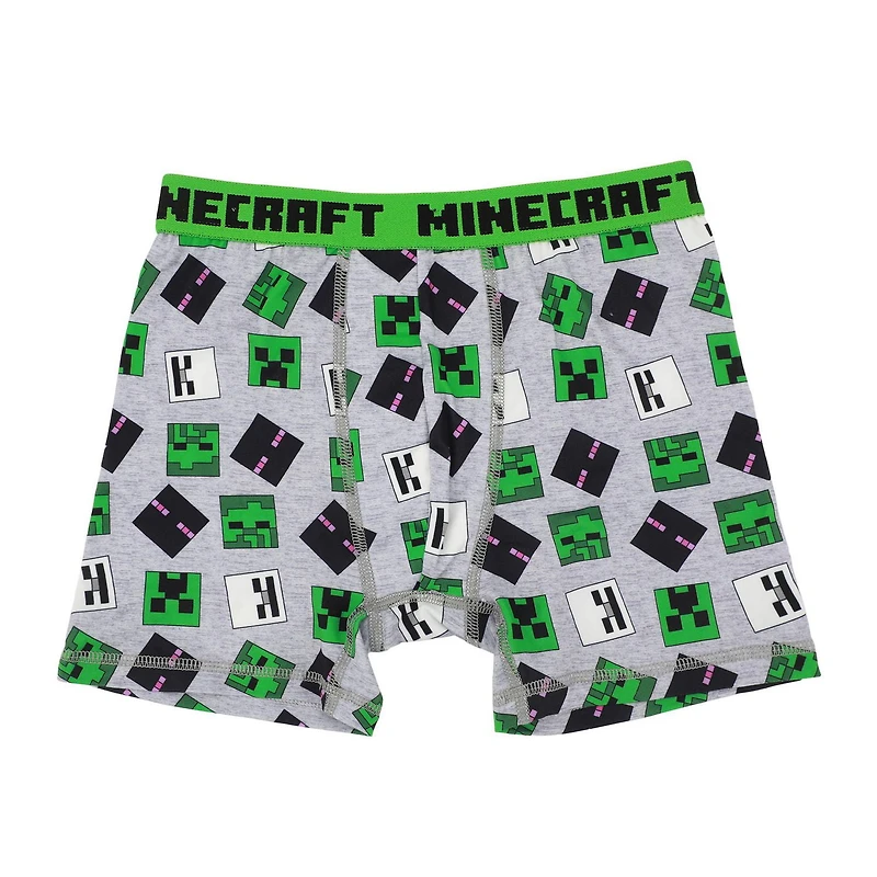 Minecraft Boys' Boxer Briefs 2-Pack - Creeper & Logo Print