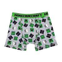 Minecraft Boys' Boxer Briefs 2-Pack - Creeper & Logo Print