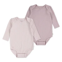Huggies® Long Sleeve Bodysuits 2-Pack, Sizes: NB0/3M - 9M
