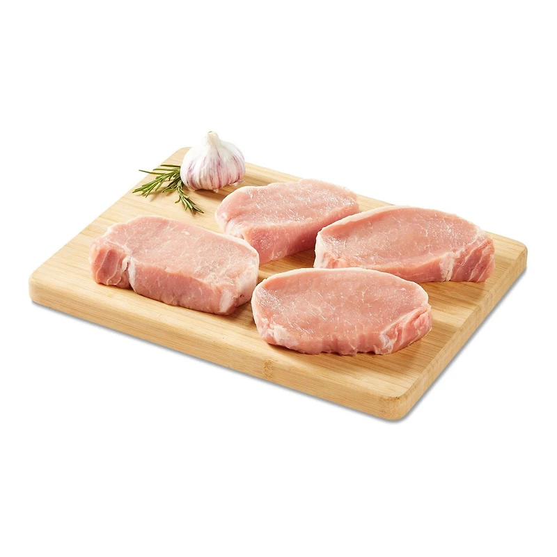 Olymel Boneless Pork Loin Centre and Rib Chops, 4 chops