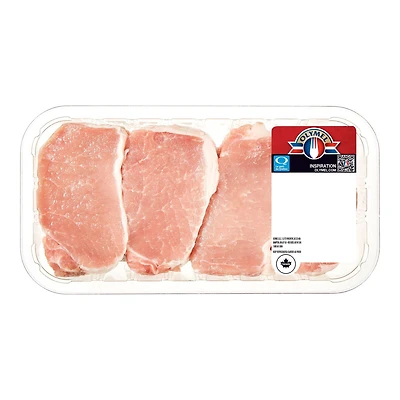 Côtelettes de longe et de côtes de porc désossées Olymel 4 côtelettes