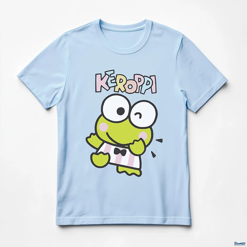 Keroppi Light Blue T-Shirt for Women – Sanrio Character Apparel
