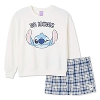 Pyjama 2 pièces Stitch Disney pour femmes Tailles TP–TG