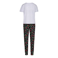 Elf ladies two piece pajama set