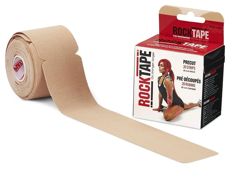 ROCKTAPE RUBAN KINÉSIOLOGIE PRÉDÉCOUPÉ BEIGE