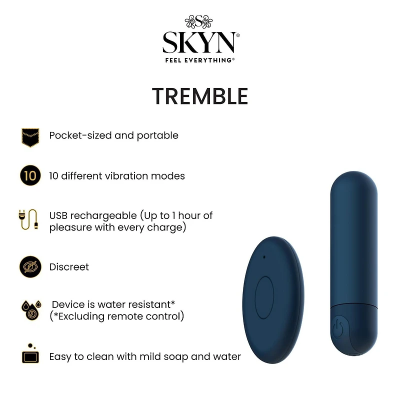 MASSEUR TÉLÉCOMMANDÉ SKYN TREMBLE