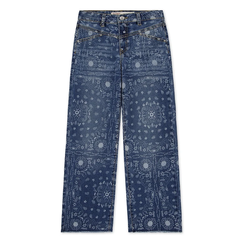 Jeans Imprimé Taille-Haute avec Jambe Évasée Levi Strauss Signature