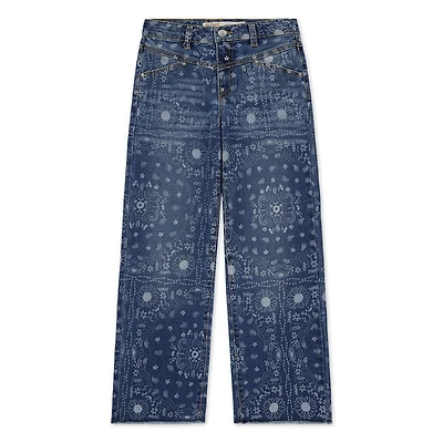 Levi Strauss Signature High Rise Printed Wide Leg Jeans