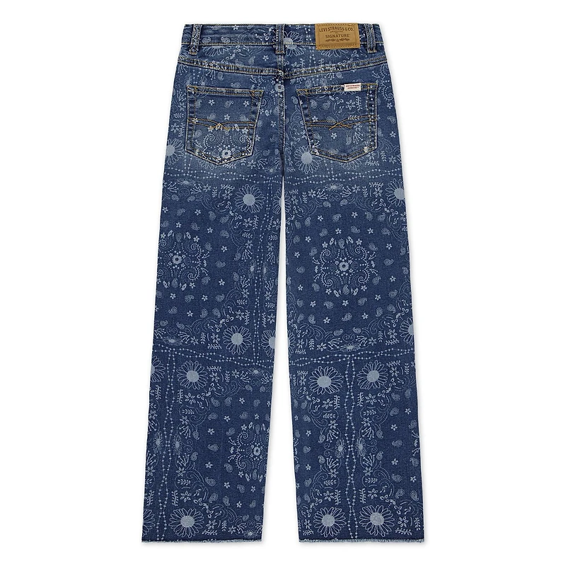 Jeans Imprimé Taille-Haute avec Jambe Évasée Levi Strauss Signature