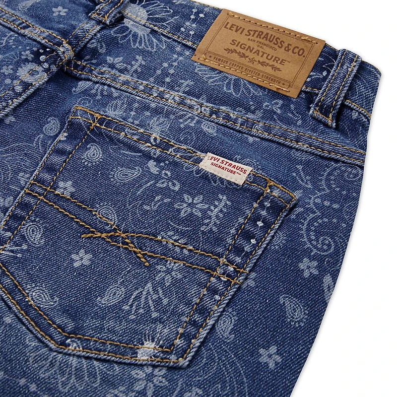 Jeans Imprimé Taille-Haute avec Jambe Évasée Levi Strauss Signature