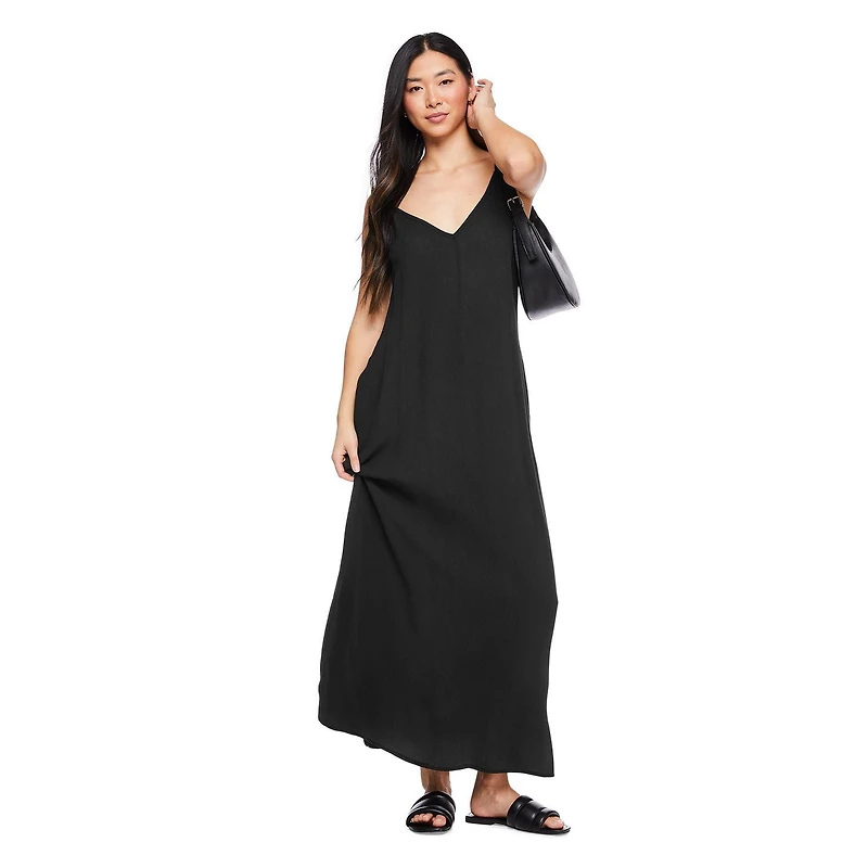 Robe longue chiffonnée George pour femmes