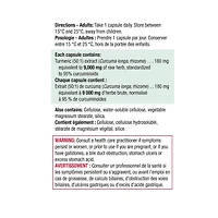 Jamieson Turmeric 9,000 mg, Ultra Strength, Provides Natural Joint Pain Relief, Supports Inflammation, and Helps with Digestion. NON-GMO, Gluten-Free, 30 Vegetarian Capsules, Proudly Canadian, 30 Vegetarian Capsules