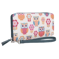 George Owl Zip-Around Wallet with Wrist Strap Wallet, Extra space for your cash.