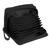 AMF Anna Martina Franco Women's Multi Card Case Organizer Black Wallet