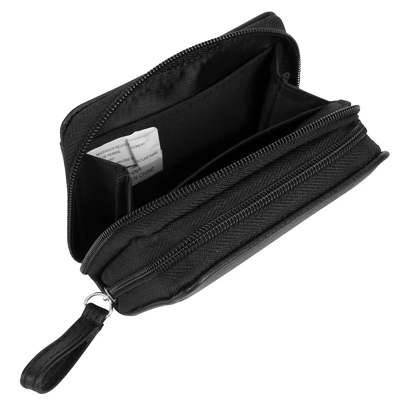 AMF Anna Martina Franco Women's Multi Card Case Organizer Black Wallet