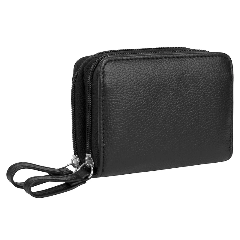 AMF Anna Martina Franco Women's Multi Card Case Organizer Black Wallet