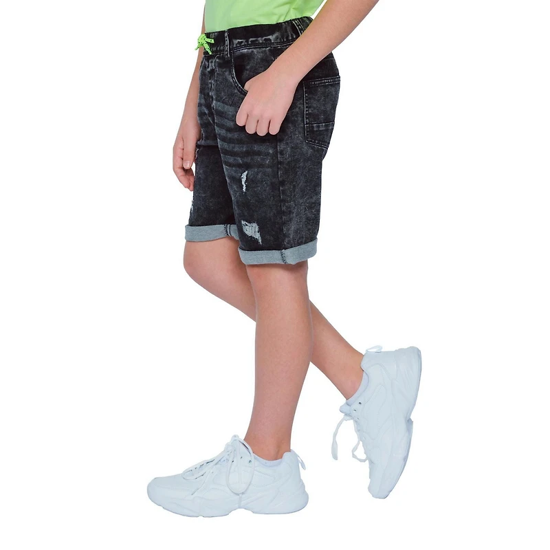 Boys Mini Pop Kids Denim Charcoal Shorts