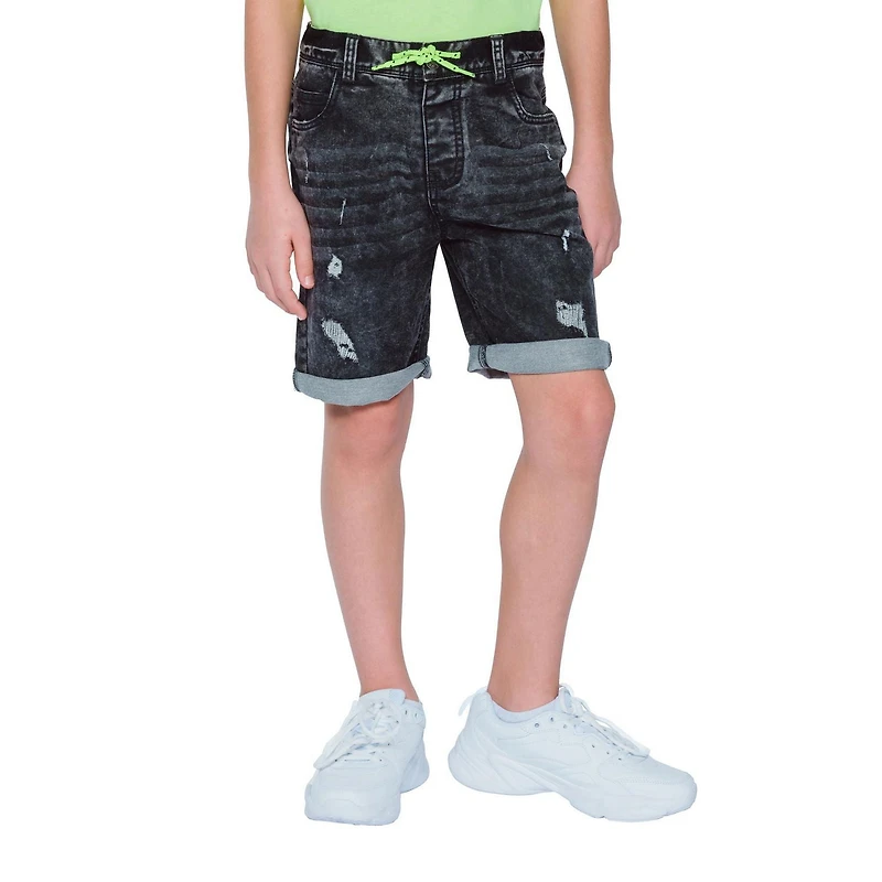Boys Mini Pop Kids Denim Charcoal Shorts