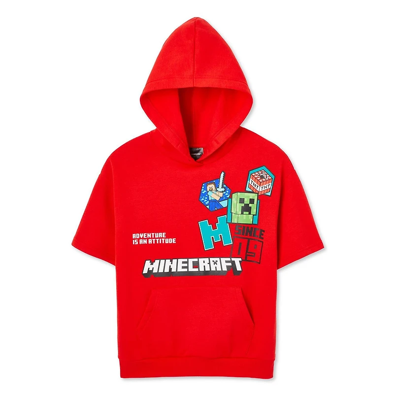 T-shirt à capuchon en molleton Minecraft pour garçons