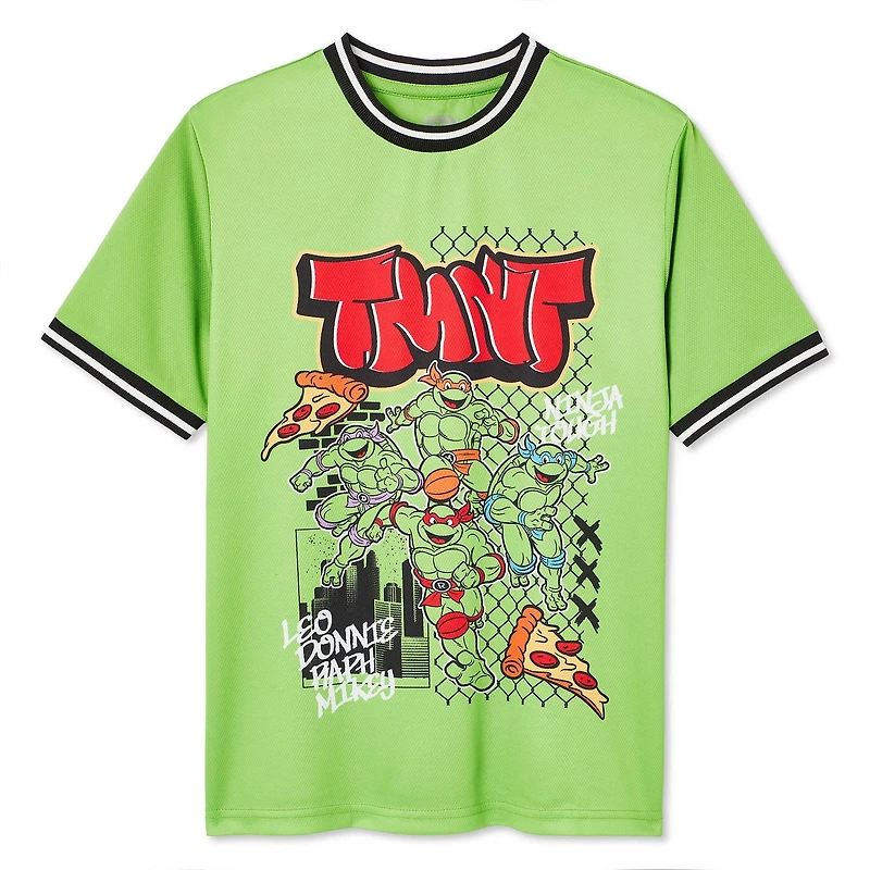 T-shirt à manches courtes Les Tortues ninja pour garçons Tailles TP–TG