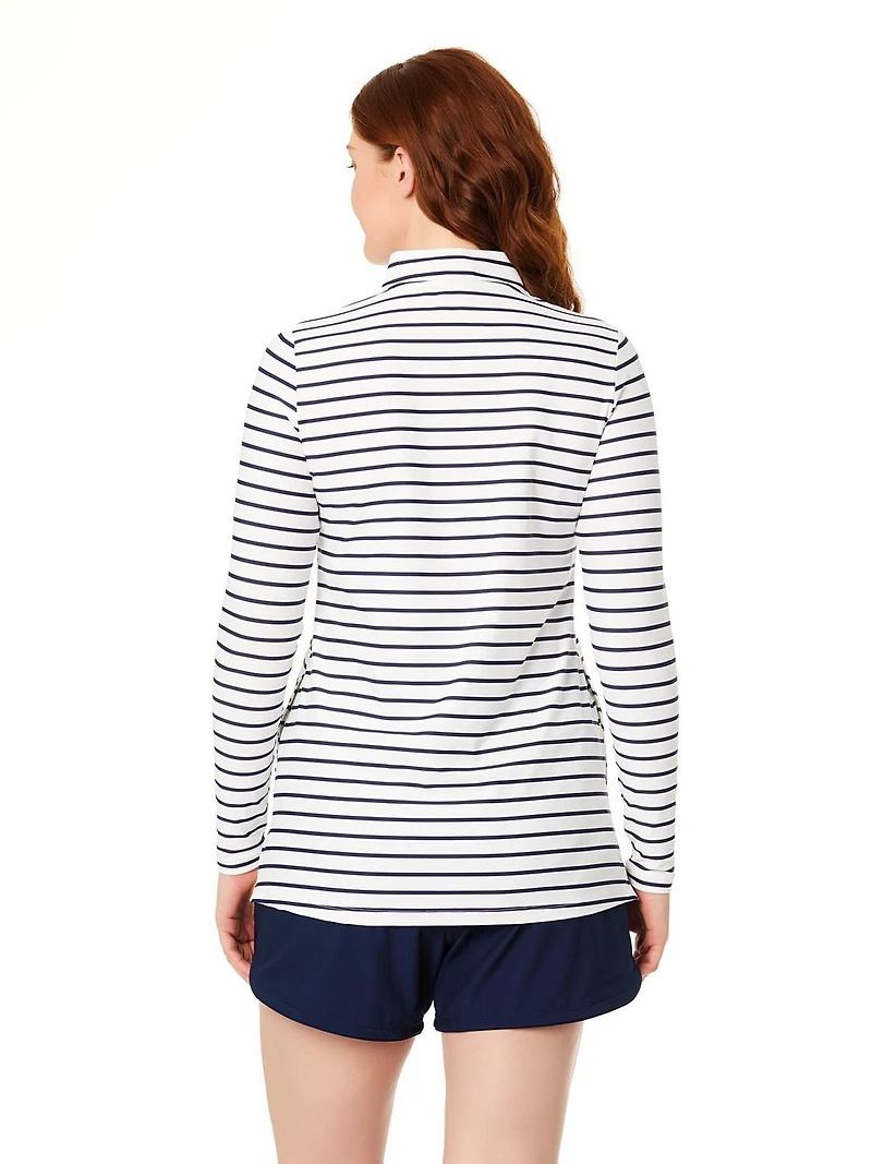 Lands' End maillot de bain à manches longues en nylon et élasthanne pour femme End, Tailles S XXL