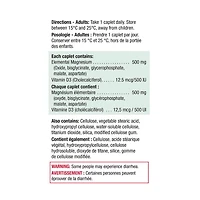 Jamieson Magnésium 500 mg + D3 500 UI 60 caplets