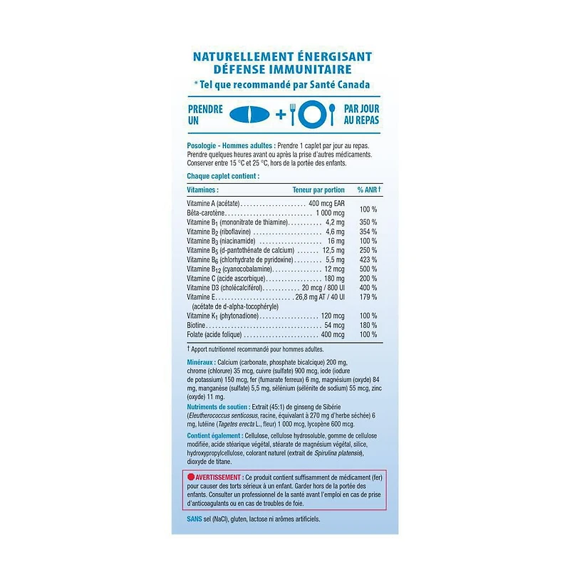 Jamieson 100% Complete Multivitamin Caplets for Men