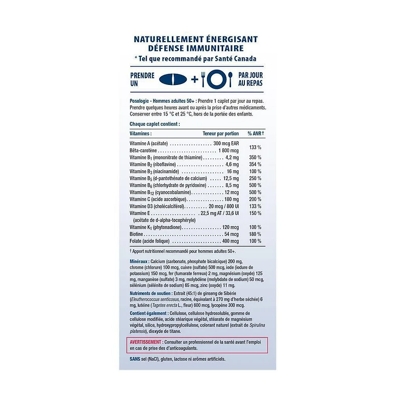 Jamieson 100% Complete Multivitamin Caplets for Men 50+