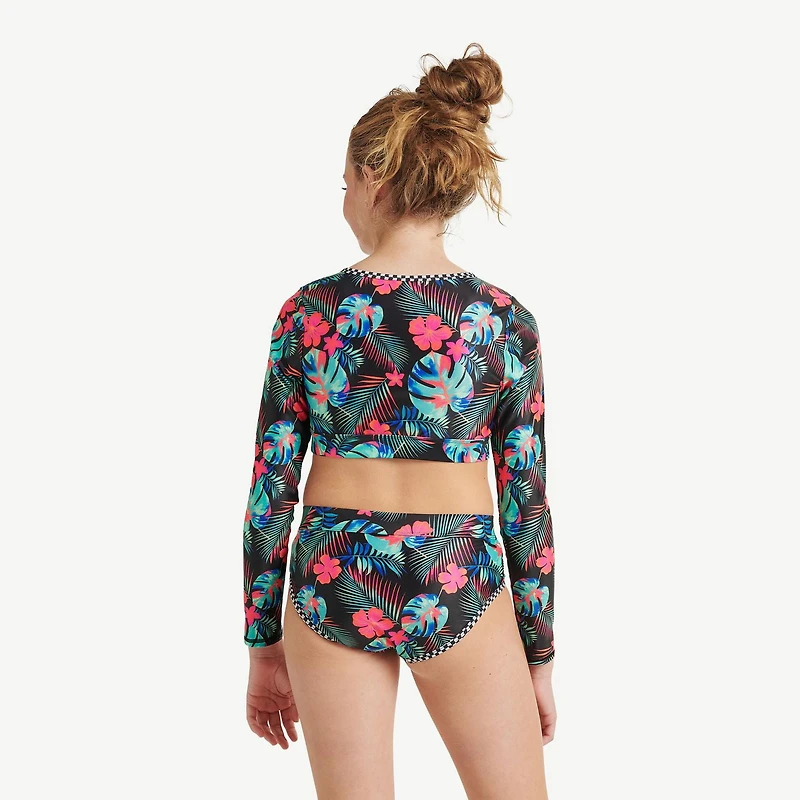 Justice Girls' Cropped Rash Guard 2-Piece Set