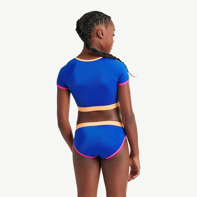 Justice Girls' Cropped Rash Guard 2-Piece Set