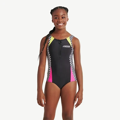Maillot de bain 1 pièce à encolure haute Justice pour filles