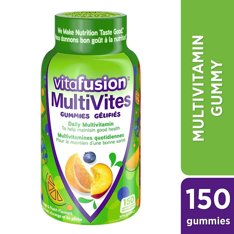 Vitafusion MultiVites Adult Gummy Vitamins, 150 gummies, natural flavour