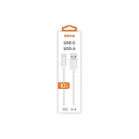 10FT USB-C TO USB-A CABLE - WHITE, 10FT USB-C TO USB-A CABLE WH