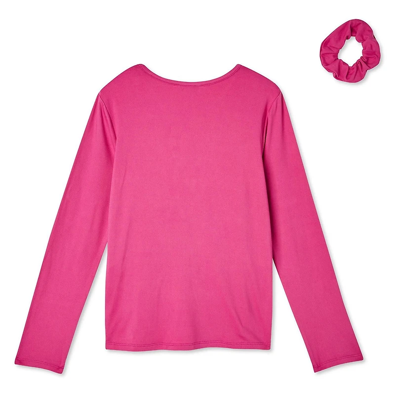 Ensemble 2 pièces avec haut lacé sur le côté et ourlet court-long George pour filles