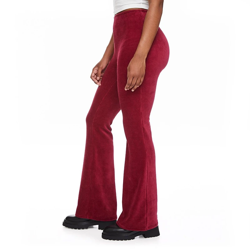 Pantalon en velours côtelé à jambe évasée No Boundaries pour femmes