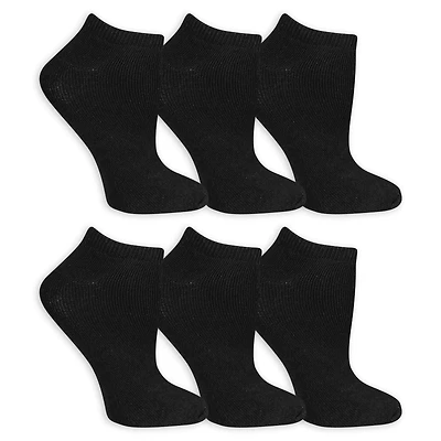 Socquettes Fruit of the Loom pour femmes en paq. de 6 paires Pointures 4 à 10