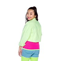 Veste en denim fluo mini fille Kids Lime