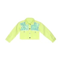 Veste en denim fluo mini fille Kids Lime