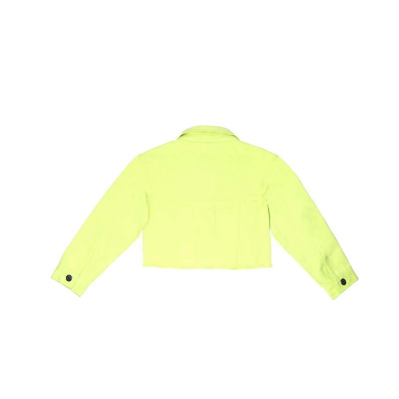 Veste en denim fluo mini fille Kids Lime