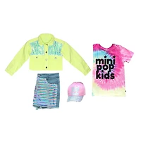 Veste en denim fluo mini fille Kids Lime