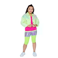Veste en denim fluo mini fille Kids Lime