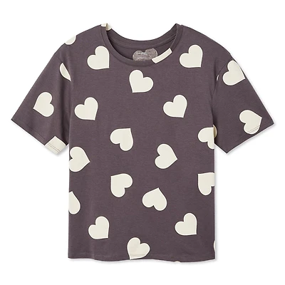 George Girls' Printed Tee, Sizes XS-XL