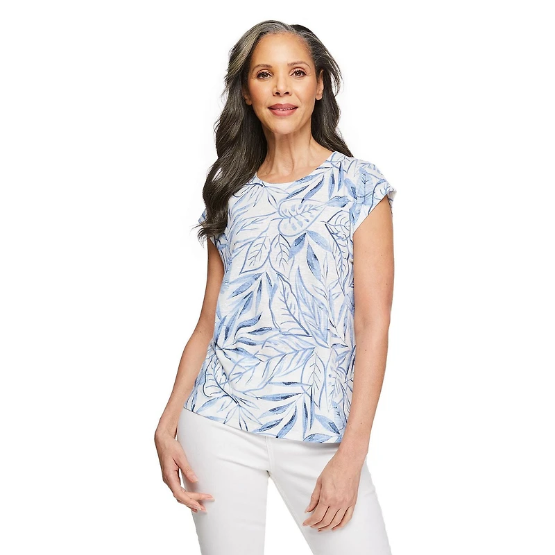 T-shirt en mélange de lin Penmans pour femmes