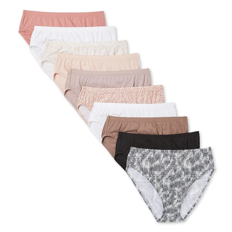 Lot de 10 petites culottes échancrées George pour femmes Tailles TP–TTG