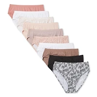 Lot de 10 petites culottes échancrées George pour femmes Tailles TP–TTG