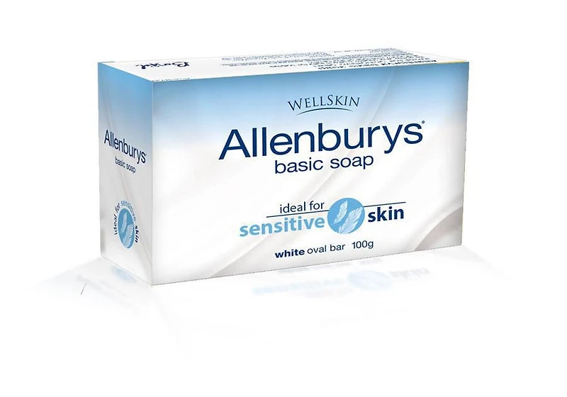 Barre de savon neutre ovale blanc d'Allenburys